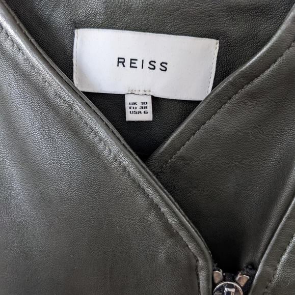 Reiss Rivington collarless leather jacket - Picture 7 of 15